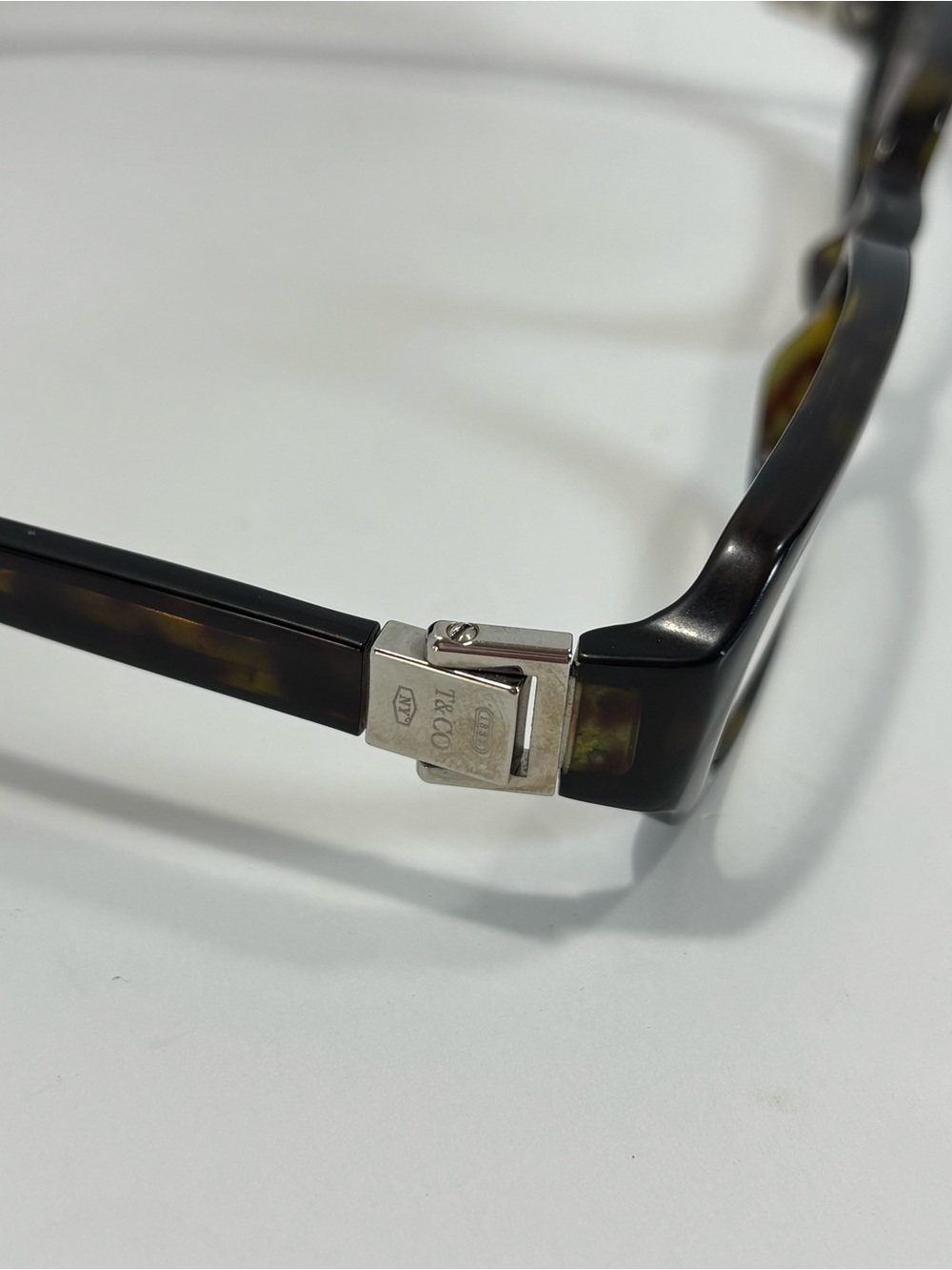 TIFFANY & CO EYEGLASSES TF2005 8015 48-16-130 BROWN TORTOISE SHELL VTG W/BOX - Picture 4 of 12